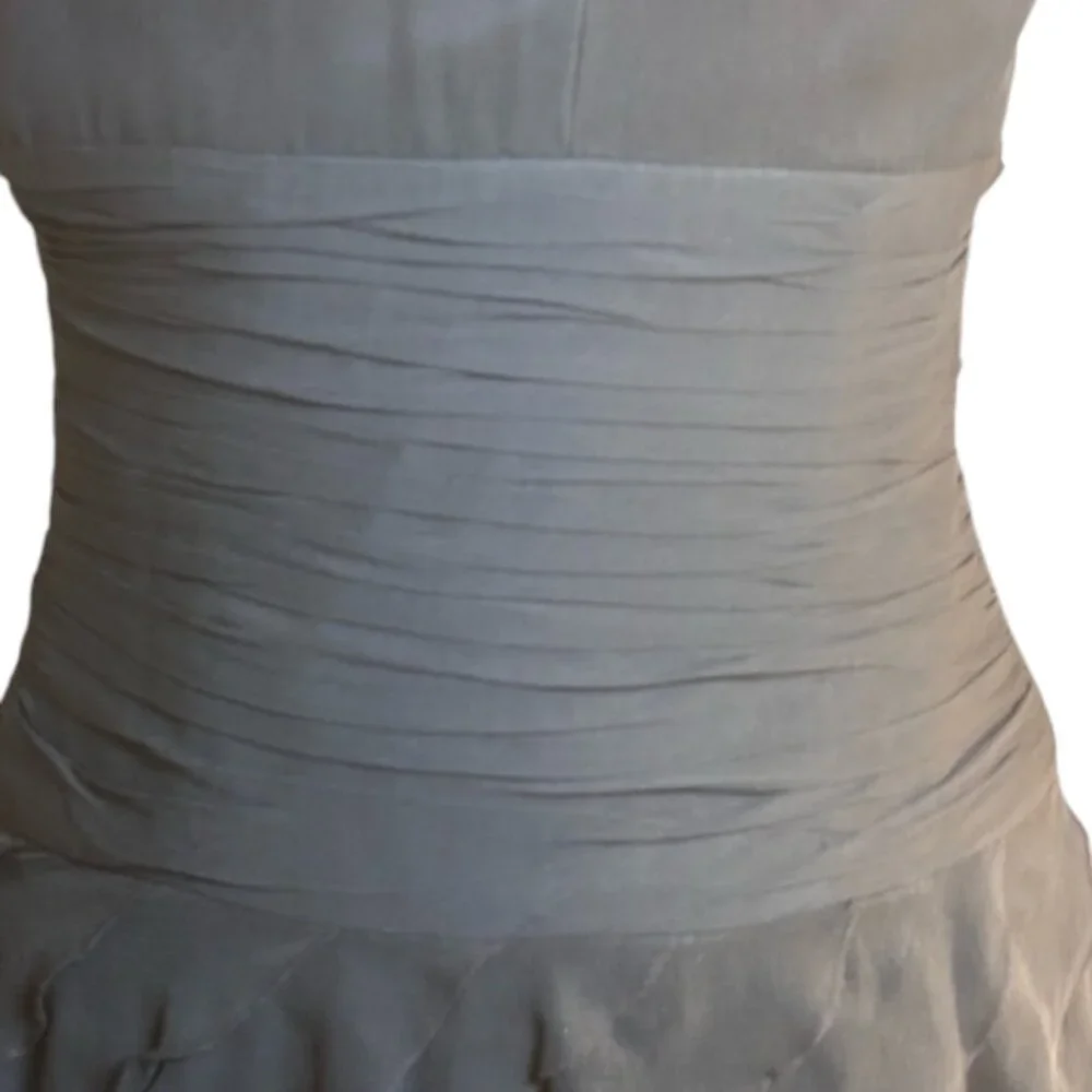 Laundry by Shelli Segal 100% Silk Black Cocktail Dress Carwash Hem Size 2 - Picture 4 of 8